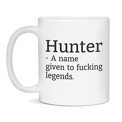Funny Hunter Mug, Hunter Name Mug, Hunter Coffee Mug, 11-Ounce White