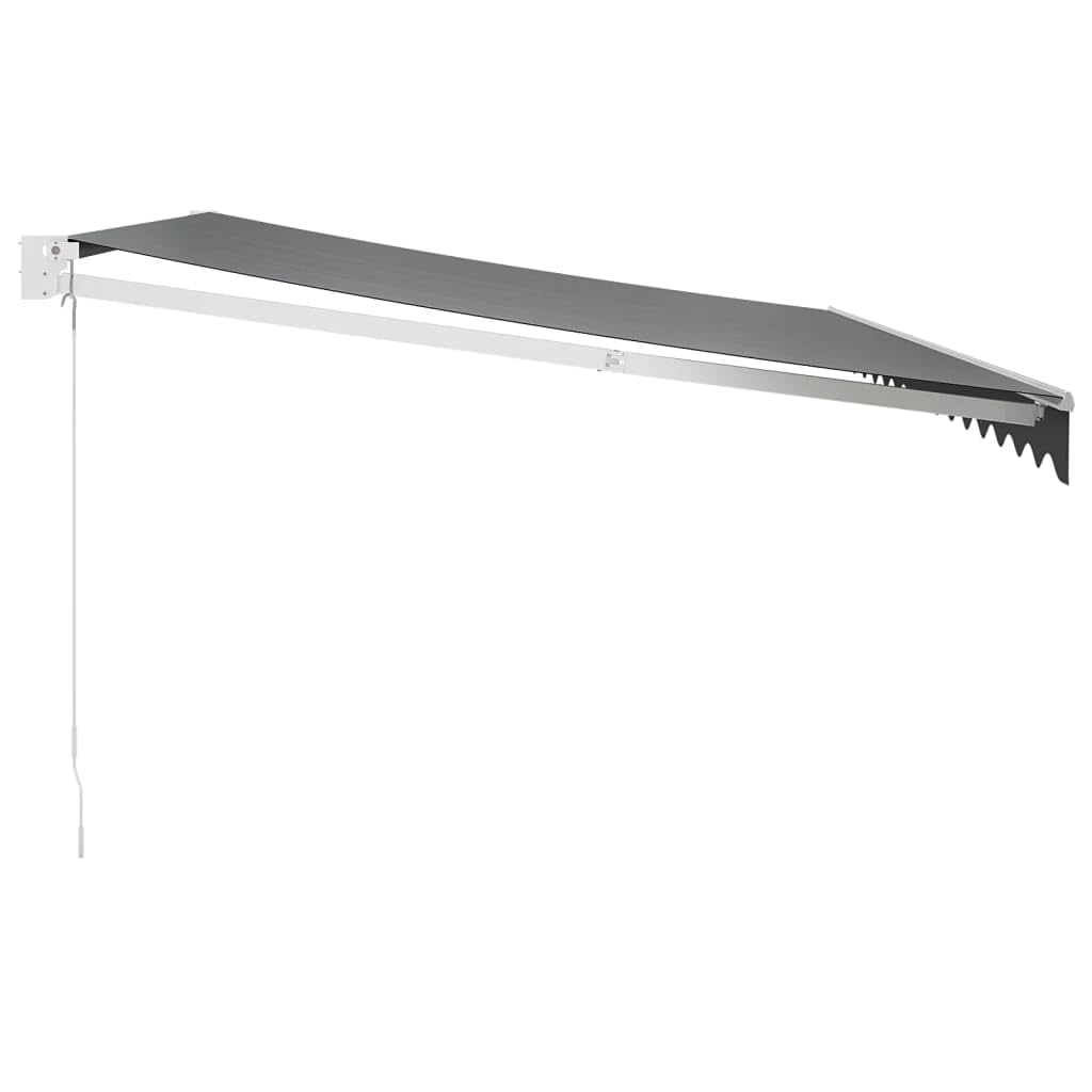 Ce Store banne rétractable 4x3m, motorisé/Manuel, Offre Un abri Solaire extérieur idéal pour Balcon et terrasse. Fabriqué en Tissu Gris et Aluminium résistant aux intempéries, il est Facile
