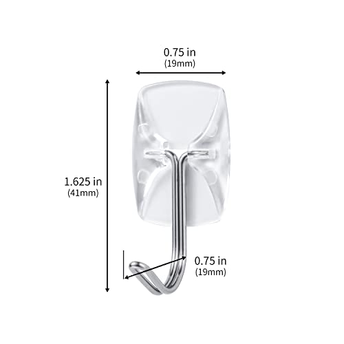 MOVELYST 20 Small Hooks+24 Removable Strips, Clear Wire Hooks, Damage-Free by MOVELYST - Image 2