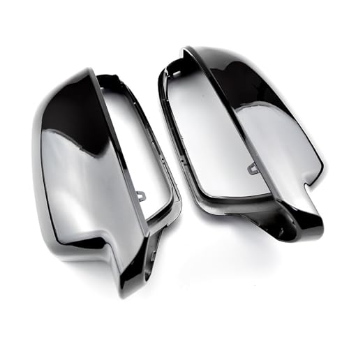 O~[ For A4 A5 B8 A3 8P A6 C6 Q3 Bright Black Full Replacement Side Mirrors Caps Rearview Mirror Cover(Bright black-B8.5)