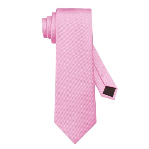 Image of DecTwig Men's Ties Solid Color Formal Neckties 3.15 inch (8CM) Black Ties For Men