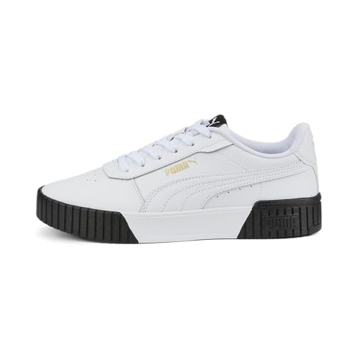 PUMA Damen Carina 2.0 Sneaker, White White Team Gold Black, 39 EU