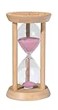 Wood Sand Timer, 60 Minute Hourglass,Bamboo Sandglass Timer 60 Min,Sand Watch for Speed Reading Timer,Baking,Game, Gift,Pink