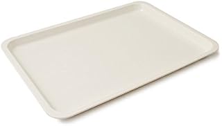 Cartaffini - Bandeja rectangular de melamina 35 x 25 x 2 cm - Color: blanco estándar