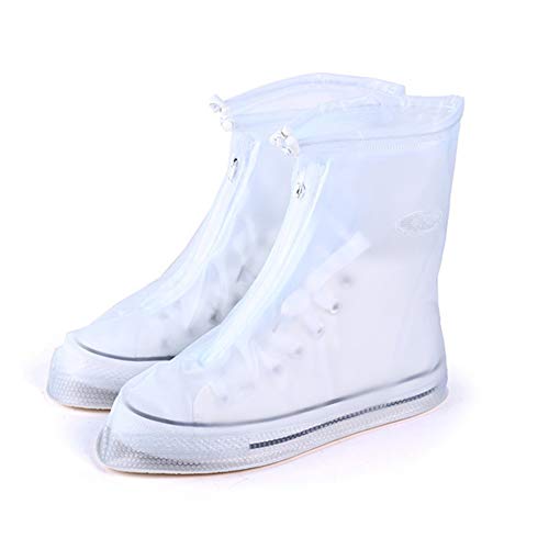 Sungpunet 1pair Pluie Tone Neige imperméable Blanc Chaussures Couvre-Chaussures étanches Couvre Pluie Couvre-Chaussures réutilisables Shoeswear Bottes de Pluie pour Hommes et Femmes Taille M *