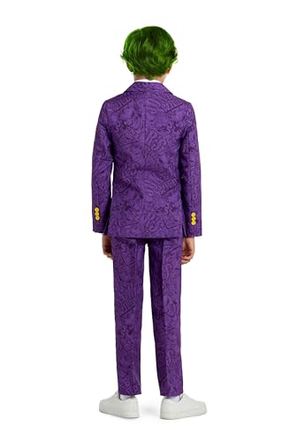 Offstream Kids The Joker Outfit - Halloween, Batman Villains Outfit for Boys - Including Blazer, Pants and Tie - Purple