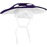 jojofuny Sombrero de Cosplay con Forma de Hongo Extragrande de Tela, Color Púrpura Oscuro, con Correa Ajustable para Barbilla, Adecuado para Fiestas Temáticas, Festivales y Disfraces