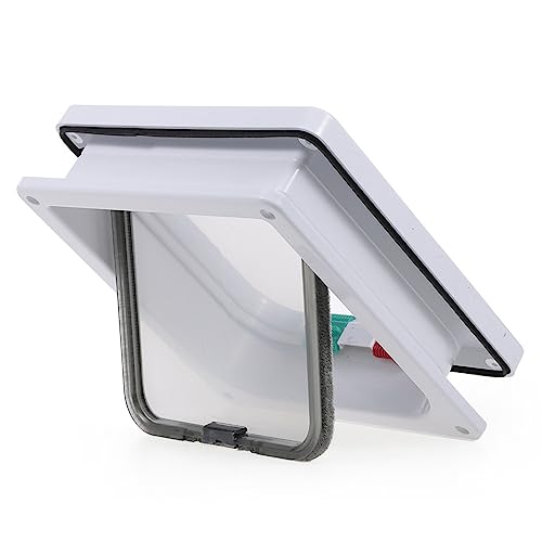 HelloCreate Pet Door,4 Way Locking Cat Flap Door,Pet Door for Cats & Puppy,Weatherproof Pet Door for Interior Exterior Door Window Wall - Image 3