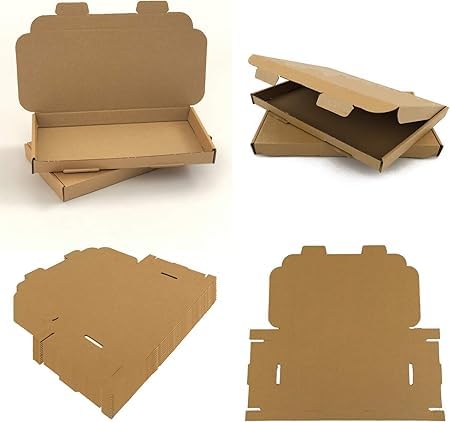 AKAR Maximum Skinny Size Shipping Mail Postal PIP Boxes Large Letter Parcel 333x123x20mm Cardboard Packaging Mailing Post Box Corrugated Brown (500Pcs)