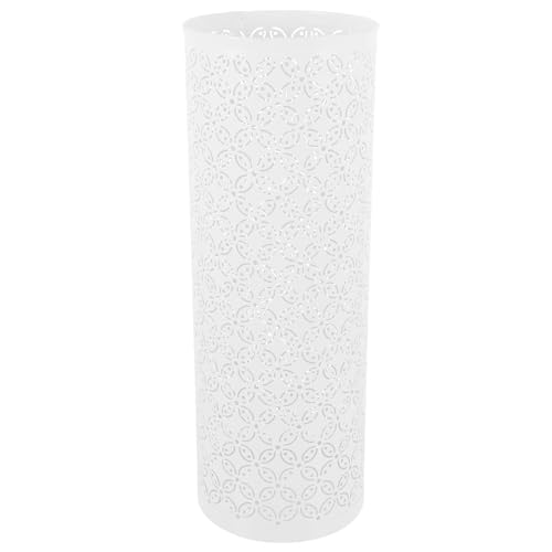 Porte-parapluie blanc en métal idéal pour maison et bureau épuré