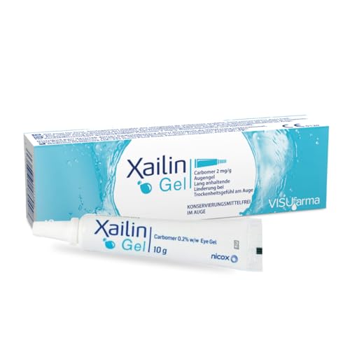 Xailin Gel – Befeuchtendes Augengel - lang anhaltende Linderung - bei trockenen Augen - einfache Dosierung - kontaktlinsenfreundlich - 10gramm