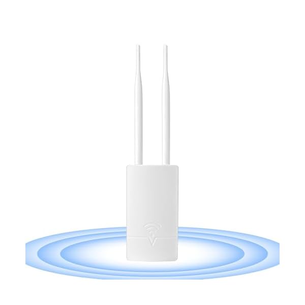 Outdoor WiFi Extender for Starlink Router - 300Mbps Long Range Starlink WiFi Extender Signal Booster, Dual-Band 2.4/5GHz WiFi Repeater, IP65 Waterproof, Wireless Access Point for Backyard Garage Farm