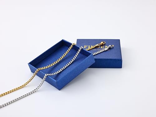 Image of Fiusem Silver Tone / 18k Gold Plated Anklet for Women, 3.5mm Stainless Steel Cuban link Chain Anklets for Women, Women's Anklets 9 inch /10 inch /11 inch