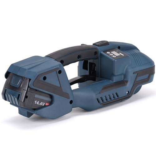 U.S. SOLID Elektrische Umreifungsmaschine mit LCD-Bildschirm für 13-16mm PP PET Bänder, 2 x 4000mah automatische akku Umreifungsgerät für Boxen und Paletten