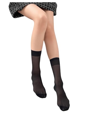 Milumia Women's Mesh Sheer Socks Ankle High Socks3