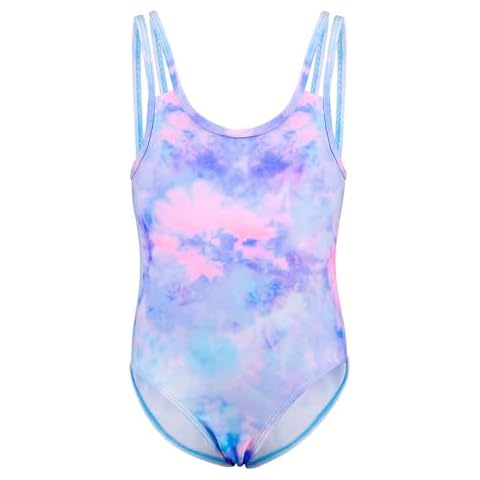 TIZAX Girl's One Piece Swimsuit with Sun Protection Cover