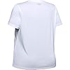 Under-Armour-Womens-Tech-Short-Sleeve-V-Neck-Solid Under Armour womens Tech Short-Sleeve V-Neck - Solid , White (100)/Metallic Silver , 3X