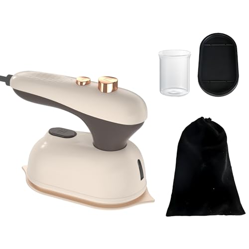 Portable Handheld Iron for Clothes, Steamer iron for Travel, Mini Handheld Iron, Handheld Portable Iron Steamer 180°Wrinkles Remove, Support Dry and Wet Ironing Steam Iron for Travel Home College
