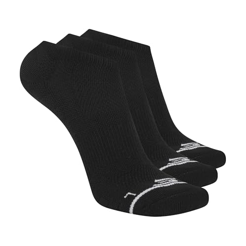 Skechers Men's 3-Pack Performance Pickleball No Show Socks, Odor Control & Mesh Ventilation