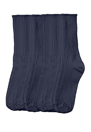 Comfort Choice Women's Plus Size 6-Pack Rib Knit Socks