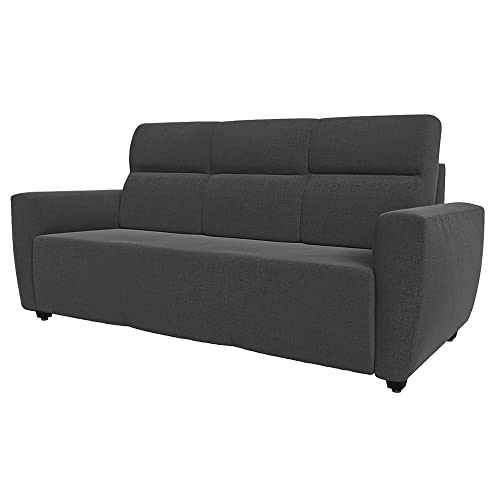 Image of Wakefit Sofa Set | 3 Year Warranty | Sofa 6 Seater, 6 Seater Sofa for Living Room, Wooden Sofa Set, Sofa Set 3+2+1 Seater - Belize(Malphino : Smoke Grey)