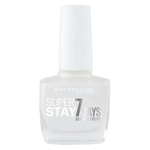 Maybelline New York Make-Up Superstay Nailpolish Forever Strong 7 Days Finish Gel Nagellack Pearly White/Farblack mit ultra starkem Halt ohne UV Lampe in glänzendem Weiß, 1 x 10 ml