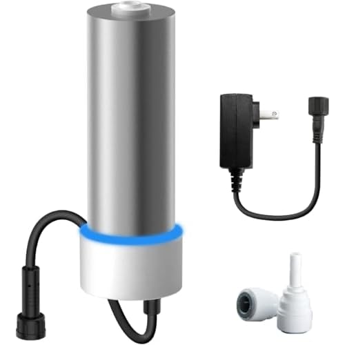 Waterdrop LED UV͎ Ultrąviolët Water Filter for Under Sink Water Filter System and Reverse Osmosis System, Reduce up to 99.9% of Baçtёria, Mercury-Free, FCC Certified, Stainless Steel, 50 Yea