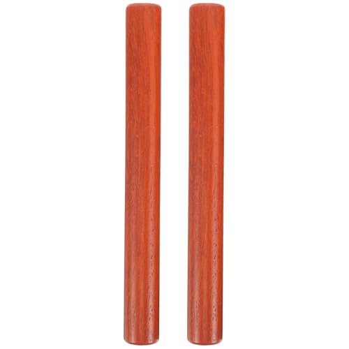 Wooden Rhythm Sticks 1 Pair – Solid Hardwood Percussion Instrument with Smooth Rounded Edges, Natural Finish Drum Sticks for Music Education, Rhythm Training & Group Percussion