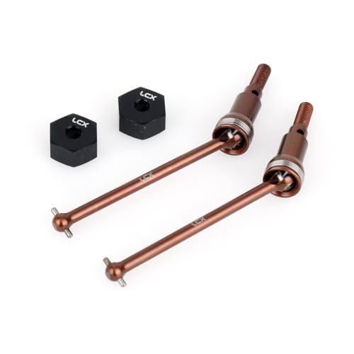 LCX Racing 1/18 RC Crawler Car Hard Steel Front Rear Universal Joint Driveshafts Clamping Wheel Hex