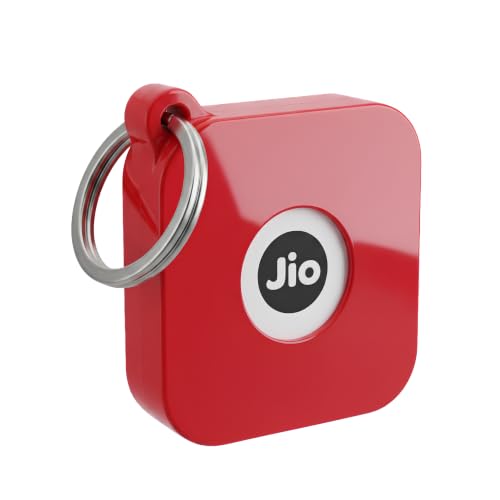 Image of Case for JioTag Air with Keychain Ring, Protective Holder Cover for Jio Tag Tracker, Anti-Lost & Shockproof Accessory for Keys, Luggage, Pets, and Backpacks (1, Red)