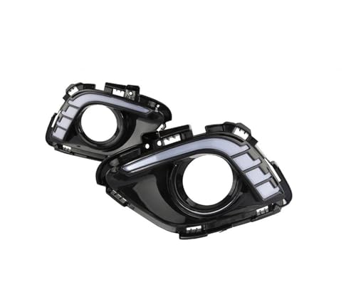 Feux de jour DRL tricolores blanc jaune bleu avec emplacement antibrouillard pour Mazda 6