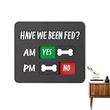 Hundefuttermagnet, AM/PM Fütterungstabelle, Ja/Nein Schieberegler Haustiererinnerung, magnetischer Hundefütterungsplan, Mehrzweck, für Schränke, Wand, Tür, Kiste, Zuhause, Wohnung, Küche