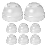 Hohopeti 8 Piezas Tapas para Coctelera Plástico Reutilizable Tapa Sellada Salpicaduras para Vaso Mezclador Bebidas Té Whisky Jugo Accesorios Bar