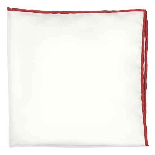 BELLUNO Silk Pocket Square for Men - Ivory White