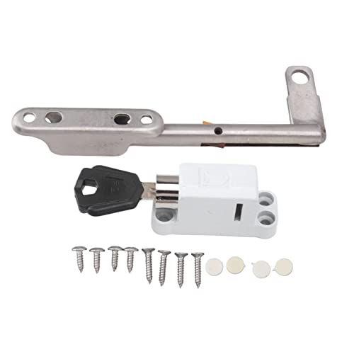 Reja de hierro y ballesta ajustable para ventanas exteriores, barra de seguridad para puerta y ventana, protección antirrobo y anti viento, fácil instalación - Seguro para hogar