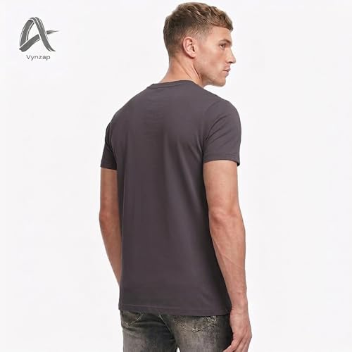 Image of Men's 100% Cotton Crew Neck T-Shirt | Regular Fit | Soft & Breathable | Casual Everyday Wear