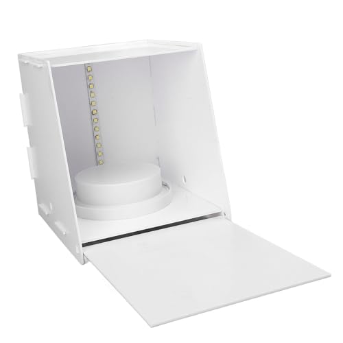 Hiraith Professional UV Resin Curing Station with Rotating Base - 23x23x19cm Compact 3D Printer Curing Box, Includes 6 M