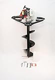 Tool Tuff 2 Man Hand Held Fence Post Hole Digger/Earth Auger w/ 12" Bit, 63 cc 3 hp EPA