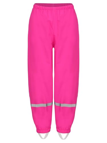 Linjinx Kids Boys Girls Rain Pants Mud Dirty Proof Trousers Lightweight Reflective Waterproof Rain Wear for Outdoor4
