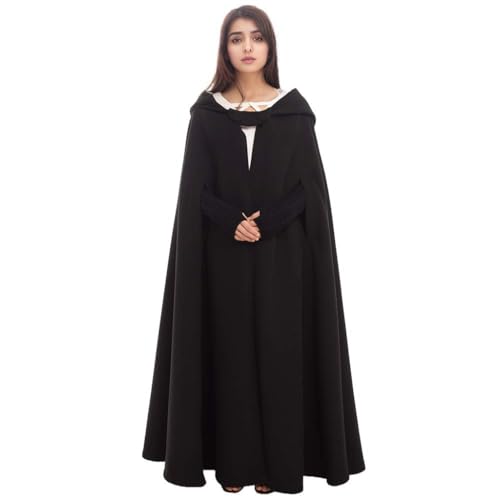 GRACEART Longue Cape à Capuche Poncho Veste Blouson Manteau Robes Chaude