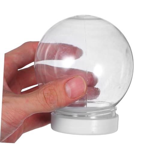 Esferas de plástico transparente fáciles de llenar con tapa de rosca RORPOIR 4