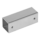 12 acopladores de tubo cuadrado deslizante de 1 x 1 pulgada, riel de barandilla de valla de