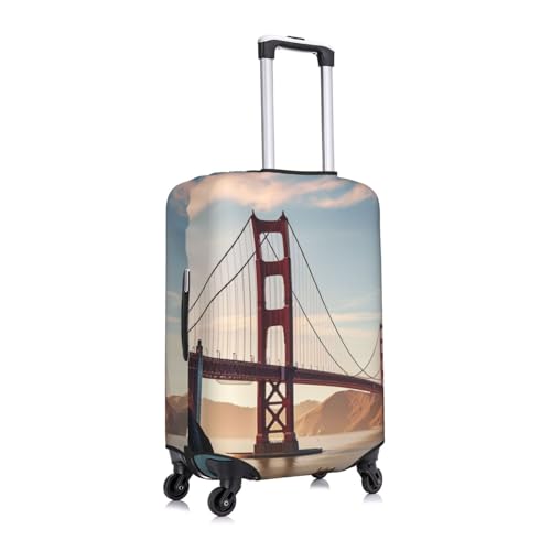 Travel Luggage Cover Anti-Scratch Suitcase Cover Protector Elastic Thicken Luggage Protector Washable Baggage Covers Golden Gate Bridge Suitcase Sleeve Fit 18-32 Inch Luggage Medium3