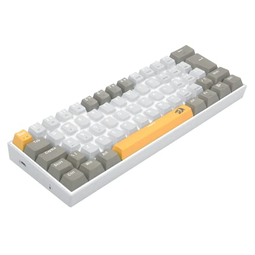 Teclado Gamer Redragon Lakshmi Amarelo+branco+ Cinza