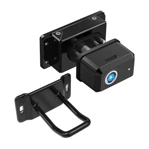 KENRONE Biometric Trigger Lock,360°Recognition Fingerprint Gun Locks,with Wall Mount Metal Bracket,Lock for Gun Secure Display and Placement
