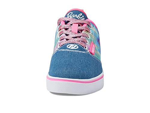 Image of Heelys Girl's Pro 20 Barbie (Little Kid /Big Kid /Adult) Denim /Pink 4 Big Kid (Women's 5) M