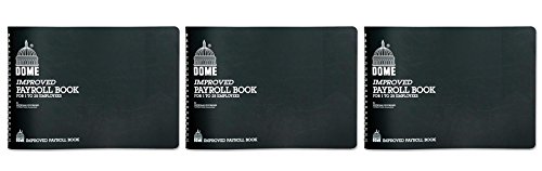 Set of 3 Dome Simplified Payroll Record