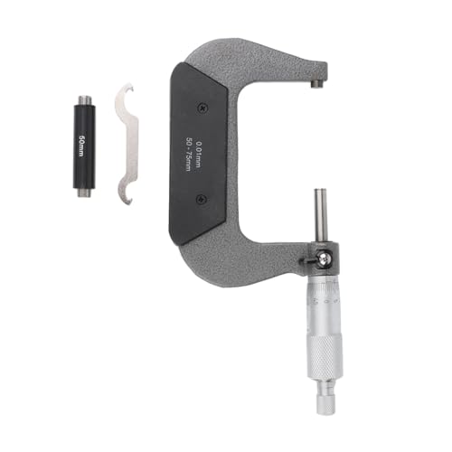 Micromètre à filetage externe 50-75 mm à haute précision 0,01 mm en acier durable pour atelier
