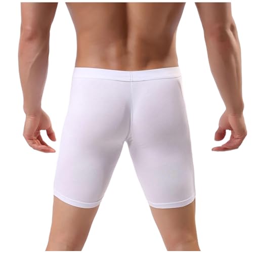 Cambkatl Men's Cotton Underwear Breathable Long Leg Boxer Briefs Sports Trunks4