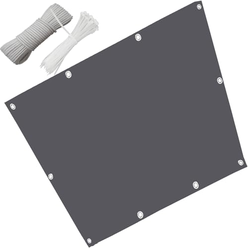 Voile d'ombrage imperméable de 2x5m gris élégant haute qualité - 2